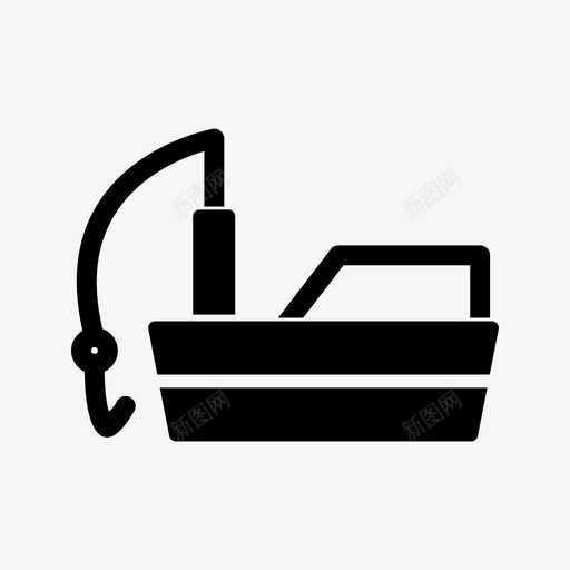 渔船划船船图标svg_新图网 https://ixintu.com 划船 渔船 船 运输