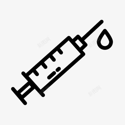 注射器医院注射图标svg_新图网 https://ixintu.com 医疗 医院 注射 注射器 疫苗接种