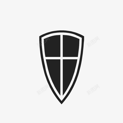 盾牌盔甲武器图标svg_新图网 https://ixintu.com 剑和武器 武器 盔甲 盾牌