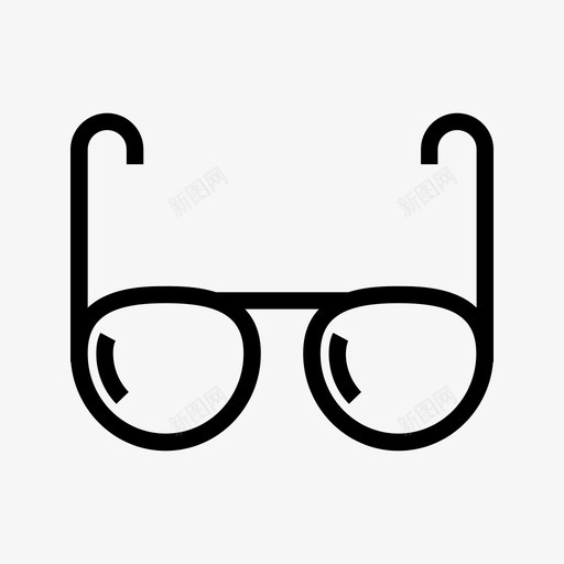 眼镜读卡器读数器图标svg_新图网 https://ixintu.com 杂项v型轮廓 眼镜 规格 读卡器 读数器