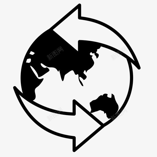 国际商业地球图标svg_新图网 https://ixintu.com 世界 商业 国际 地球 太空 星球 贸易