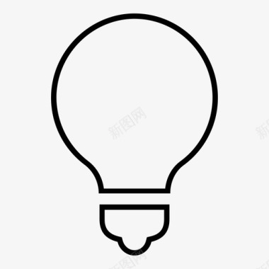 灯泡概念电子商务图标图标