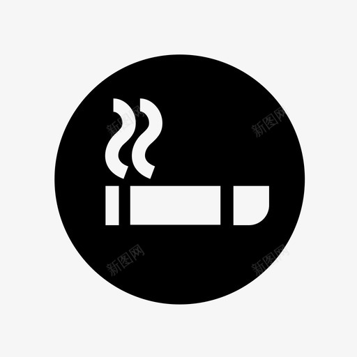吸烟区香烟烟草图标svg_新图网 https://ixintu.com 吸烟区 标牌导航立体风格 烟草 香烟