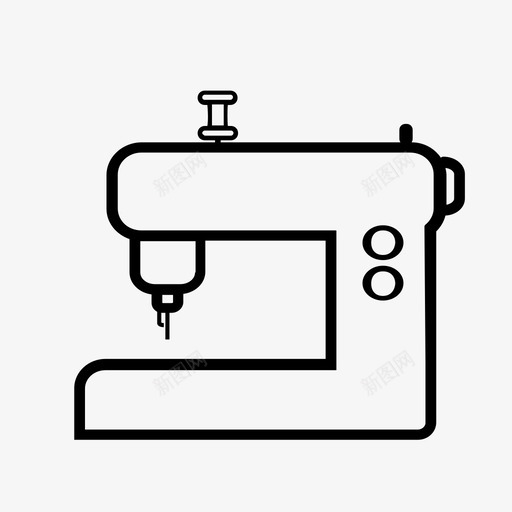 缝纫机时装裁缝图标svg_新图网 https://ixintu.com 时装 线 缝纫机 裁缝