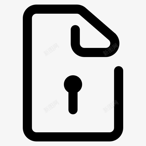 锁文件文件钥匙孔图标svg_新图网 https://ixintu.com 保护 密码 恶心的文件20 文件 钥匙孔 锁文件