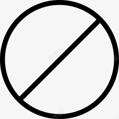 禁止圆圈拒绝禁止图标图标