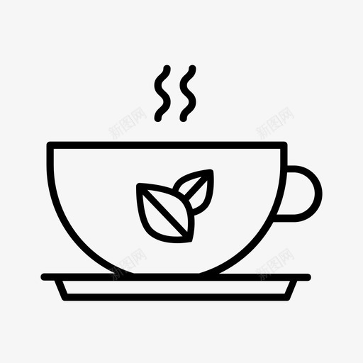 茶杯英式饮料图标svg_新图网 https://ixintu.com 健康 英式 茶杯 饮料