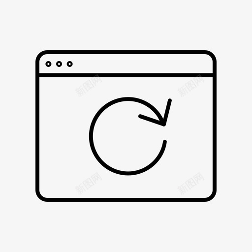 网页刷新重新加载图标svg_新图网 https://ixintu.com 刷新 同步 搜索引擎优化和网络 网页 重复 重新加载
