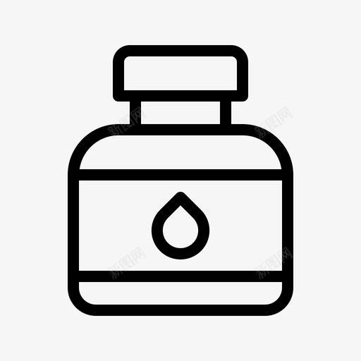 墨水瓶液体标牌图标svg_新图网 https://ixintu.com 墨水瓶 工艺品 文具 标牌 液体
