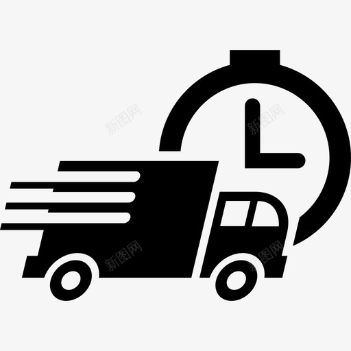 快速交货时间表时间图标svg_新图网 https://ixintu.com 卡车 快速交货 时间 时间表 电子商务 运输