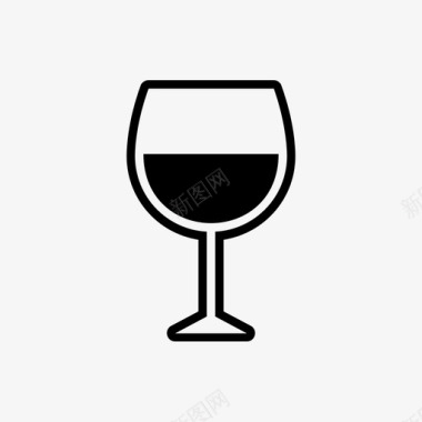 葡萄酒饮料玻璃杯图标图标