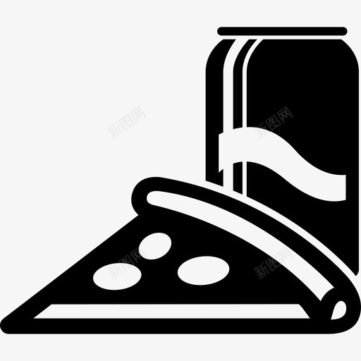 披萨和苏打罐头切片图标svg_新图网 https://ixintu.com 切片 快餐 披萨和苏打 罐头