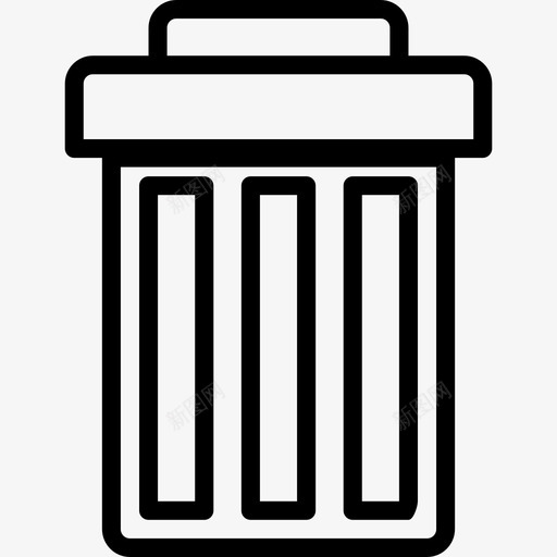 垃圾箱删除回收图标svg_新图网 https://ixintu.com 删除 回收 垃圾 垃圾箱 基本轮廓收集