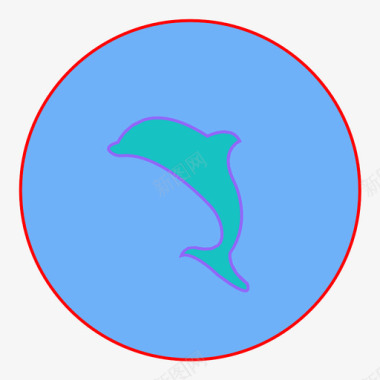 鱼动物海豚图标图标