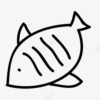 鱼食物非蔬菜图标图标