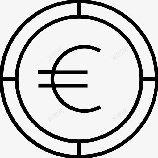 交易欧元欧元硬币图标svg_新图网 https://ixintu.com 600金融平面线图标 交易 外贸 投资 欧元 欧元硬币