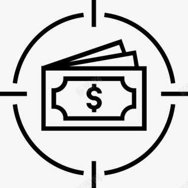 市场营销钞票美元图标图标