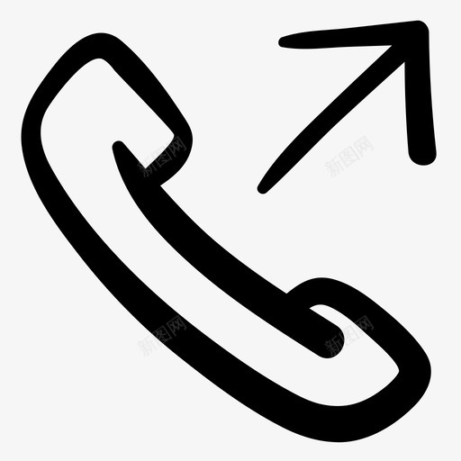 拨出电话联系人对话图标svg_新图网 https://ixintu.com 对话 拨出电话 涂鸦 涂鸦通信 电话 联系人