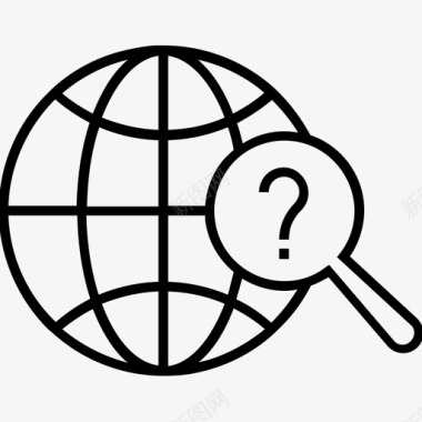 搜索常见问题全球图标图标