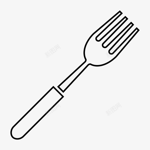 叉子餐具食物图标svg_新图网 https://ixintu.com 厨房 厨房和食物 叉子 食物 餐具 饭菜