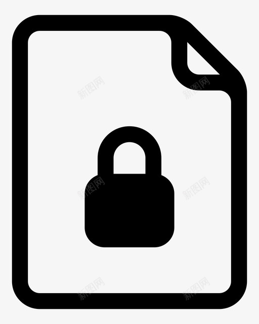 文件保护拒绝文件锁定图标svg_新图网 https://ixintu.com 受限文件 拒绝 文件 文件保护 文件锁定