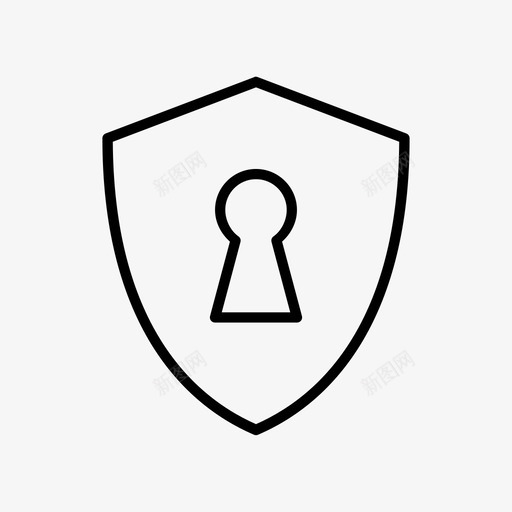 屏蔽和锁孔进入保护图标svg_新图网 https://ixintu.com 保护 安全 屏蔽和锁孔 进入