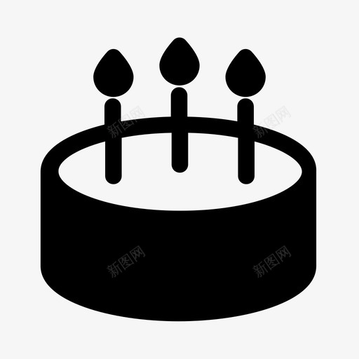 生日蛋糕蜡烛灯图标svg_新图网 https://ixintu.com 咖啡馆图标 灯 生日蛋糕 蜡烛