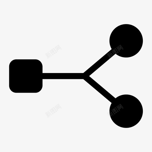 拆分流动网络图标svg_新图网 https://ixintu.com 分离 在线 拆分 流动 网络