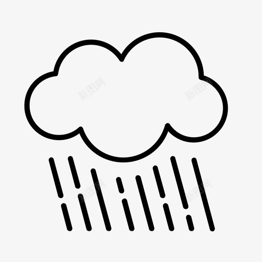 气象局雨风暴图标svg_新图网 https://ixintu.com 天气 天气预报 气象局 科学 雨 风暴