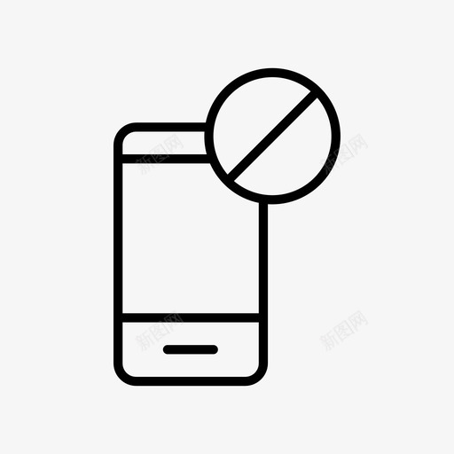 手机被阻止手机智能手机图标svg_新图网 https://ixintu.com 手机 手机被阻止 智能手机