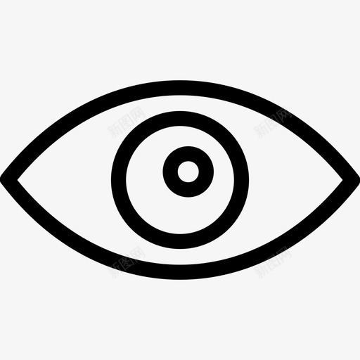 眼球身体部位人眼图标svg_新图网 https://ixintu.com 人眼 医疗线图标 器官 眼球 身体部位