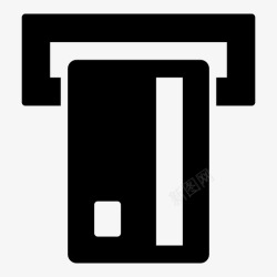 取款icon自动取款机现金信用卡图标高清图片