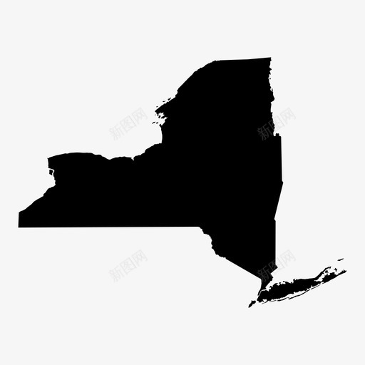 纽约地图州图标svg_新图网 https://ixintu.com 地图 州 纽约 美国