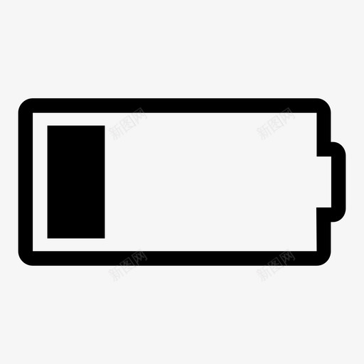 电池电量低网络应用程序图标svg_新图网 https://ixintu.com 电池电量低 网络应用程序