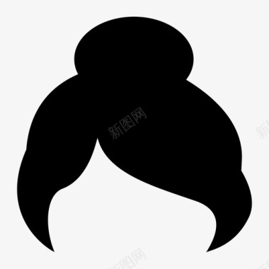 发型理发师头图标图标