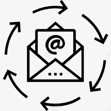 商务邮件电子邮件发送电子邮件图标图标