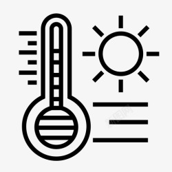 高温气候高温气候夏季图标高清图片