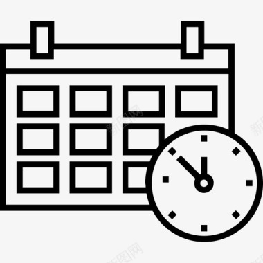 时间表约会时钟图标图标