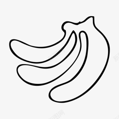 香蕉食物炸薯条图标图标