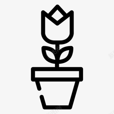 郁金香农业花卉图标图标