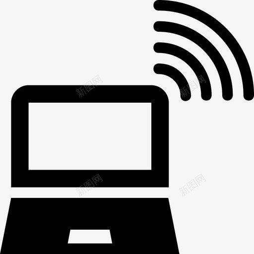 信号计算笔记本电脑图标svg_新图网 https://ixintu.com wifi 信号 存储器 笔记本电脑 网络和通信固态图标 计算