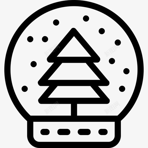 雪球圣诞球雪穹顶图标svg_新图网 https://ixintu.com 圣诞球 暴风雪 水球 派对和庆祝线图标 雪球 雪穹顶