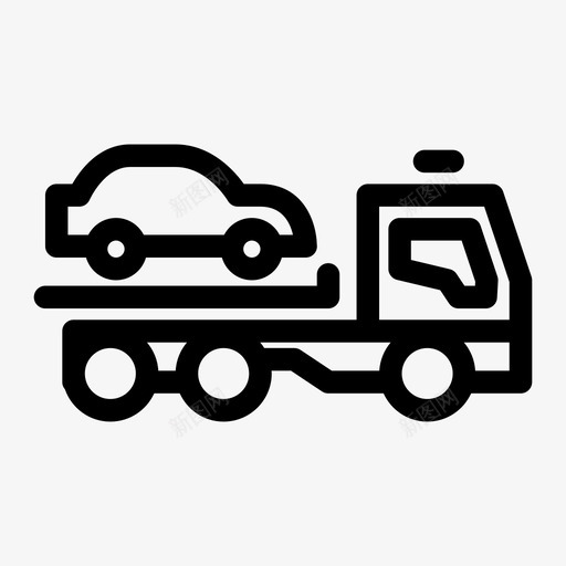 破坏者汽车拖车图标svg_新图网 https://ixintu.com 拖车 汽车 破坏者 运输工具