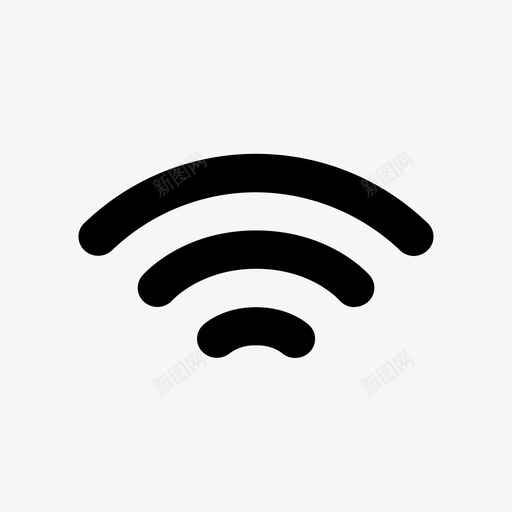 wifi信号波形图标svg_新图网 https://ixintu.com wifi 信号 无线 波形