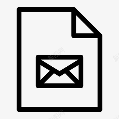 电子邮件文件类型信封图标图标
