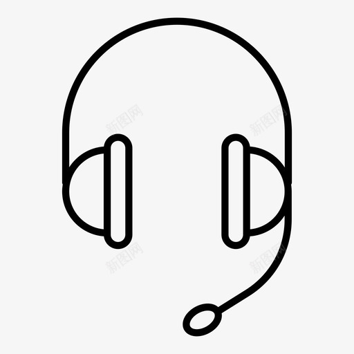 耳机音频麦克风图标svg_新图网 https://ixintu.com 声音 现代 耳机 音频 麦克风