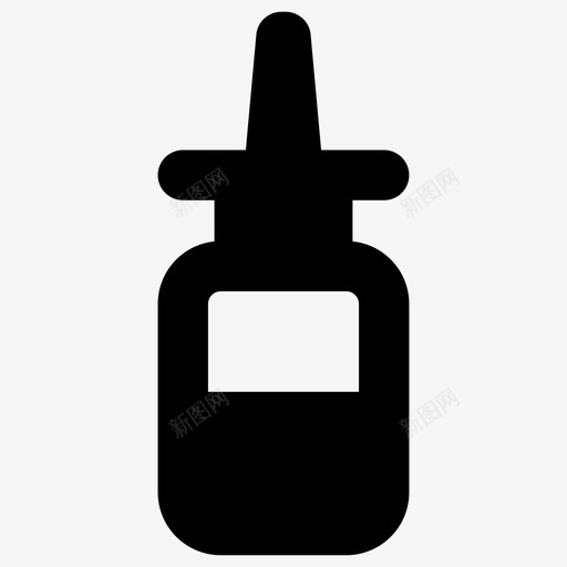鼻喷雾剂过敏药瓶子图标svg_新图网 https://ixintu.com 医疗保健 瓶子 药物 过敏药 鼻喷雾剂