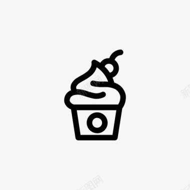 冷冻酸奶纸杯蛋糕froyo图标图标