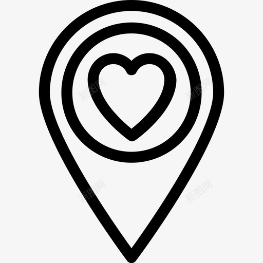 最爱的位置最喜欢的位置心图标svg_新图网 https://ixintu.com 地图针 心 感情 最喜欢的位置 最爱的位置 浪漫 爱情和结婚线图标