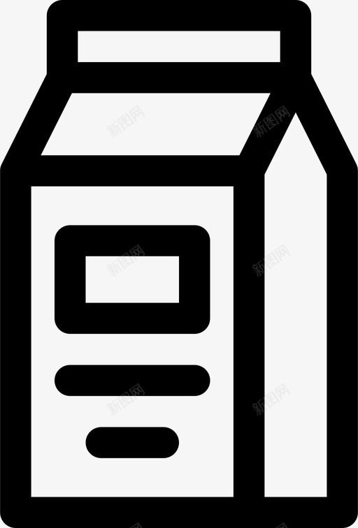 牛奶盒容器奶制品图标svg_新图网 https://ixintu.com 奶制品 容器 果汁 牛奶盒 食品 饮料